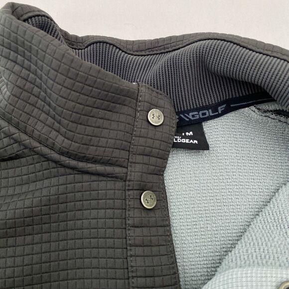 Under Armour Sweatshirt Mens Medium Gray Pullover Storm ColdGear Loose Golf - Picture 4 of 9